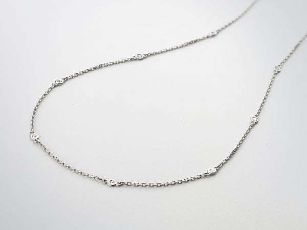 14KT WHITE GOLD DIAMONDS BY THE YARD NECKLACE