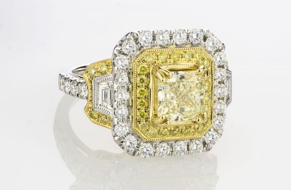 Regal Yellow Radiant Diamond Ring