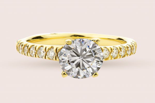 18kt Yellow Gold Prong Set Engagement Ring (Recently Sold)