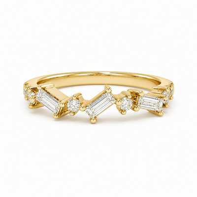 Round and Baguette Band