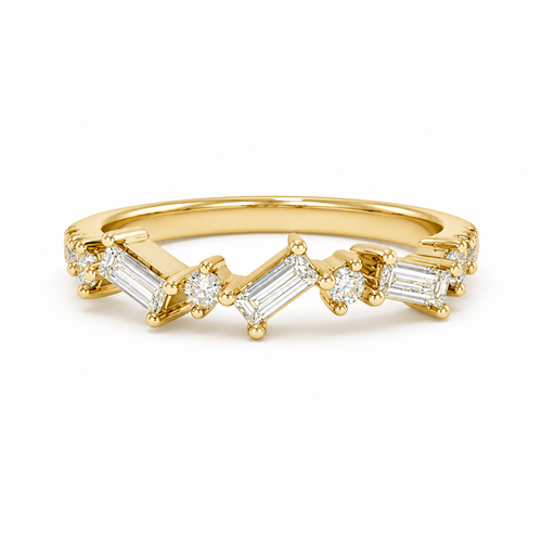 Round and Baguette Band