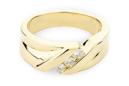 Round Diamond Wedding Band