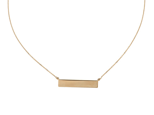 Engravable Bar Necklace