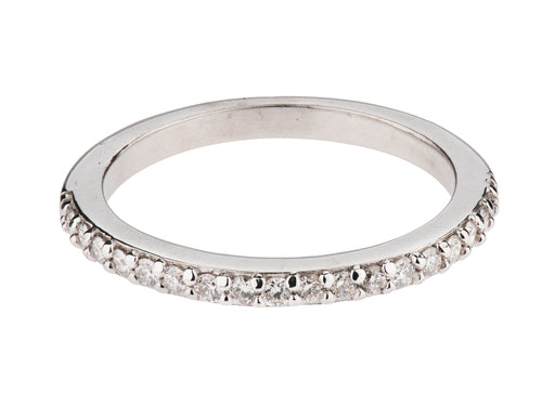 Round Diamond Wedding Band