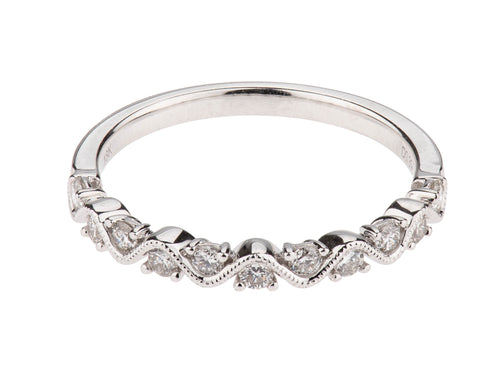 Round Diamond Wedding Band