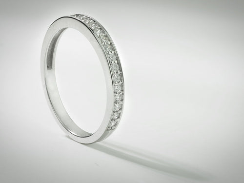 Round Diamond Wedding Band