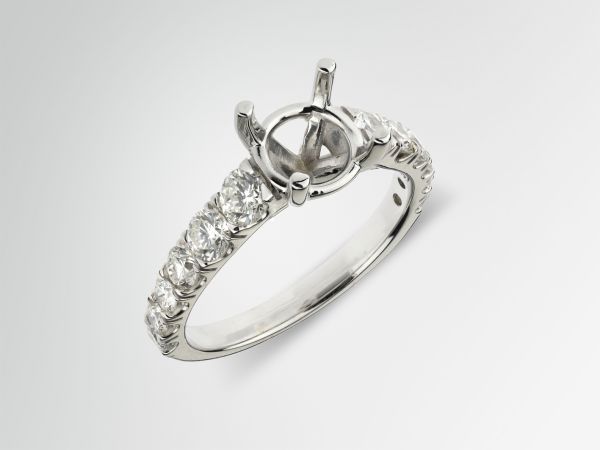 14kt White Gold Split Prong Set Engagement Ring