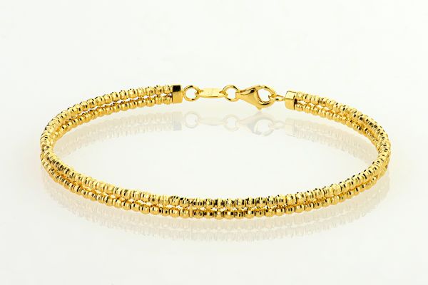 14kt Diamond Cut Yellow Gold Bracelet